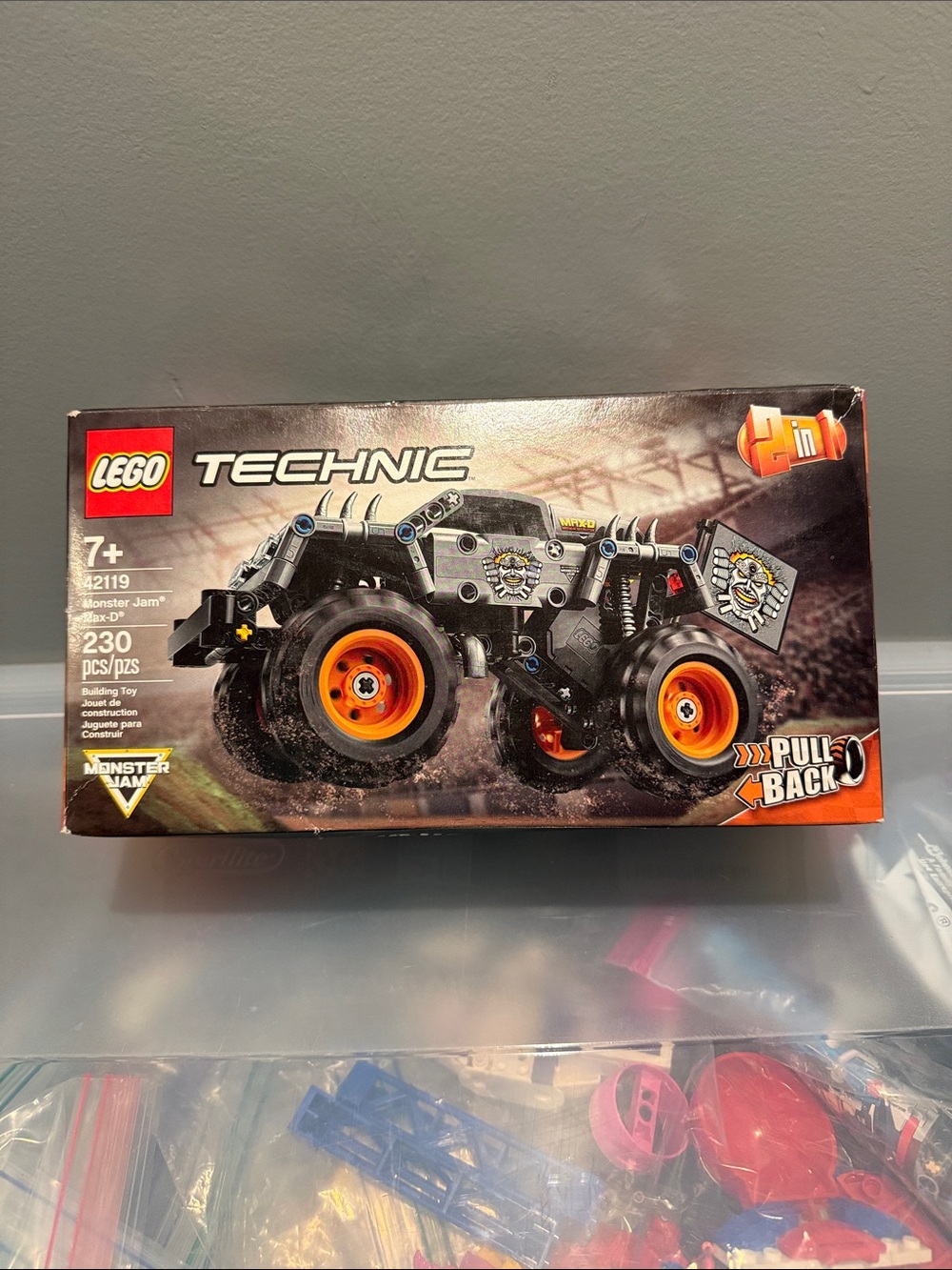 LEGO Technic Monster Jam Max-D Gray and Orange Monster Truck 42119
